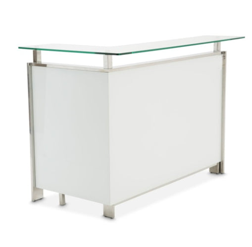 AICO Furniture State St. Bar Table in Glossy White - Luxury Home Furniture (MI)