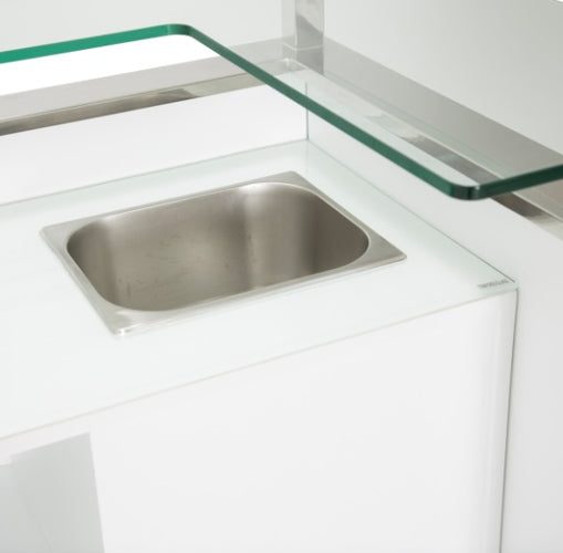 AICO Furniture State St. Bar Table in Glossy White - Luxury Home Furniture (MI)