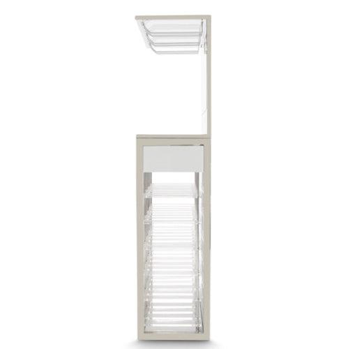 AICO Furniture State St. Wall Bar in Glossy White - Luxury Home Furniture (MI)