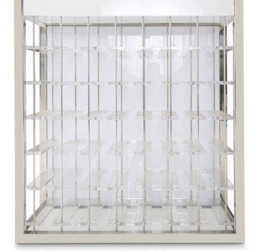 AICO Furniture State St. Wall Bar in Glossy White - Luxury Home Furniture (MI)