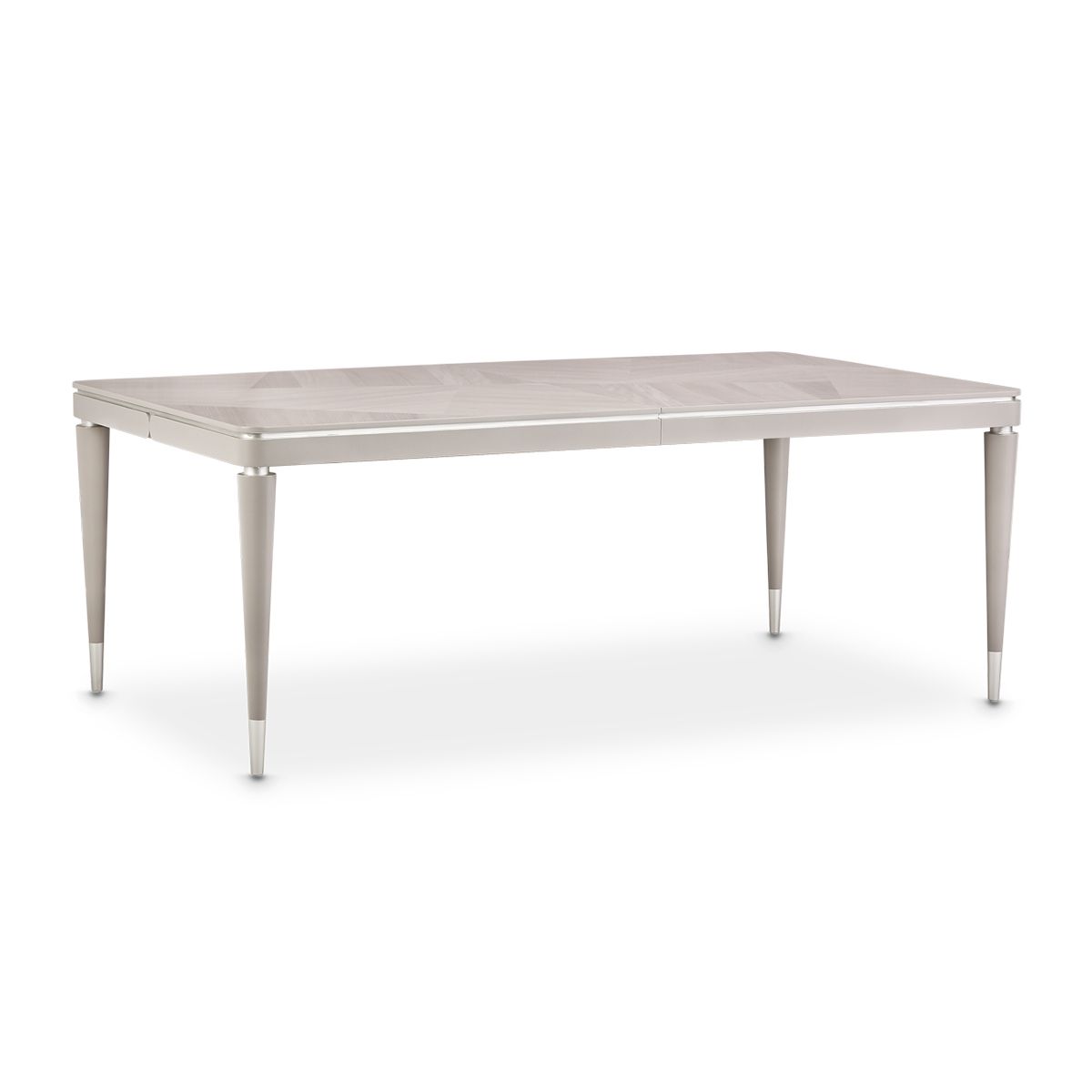 AICO Lanterna Rectangular Dining Table in Silver Mist