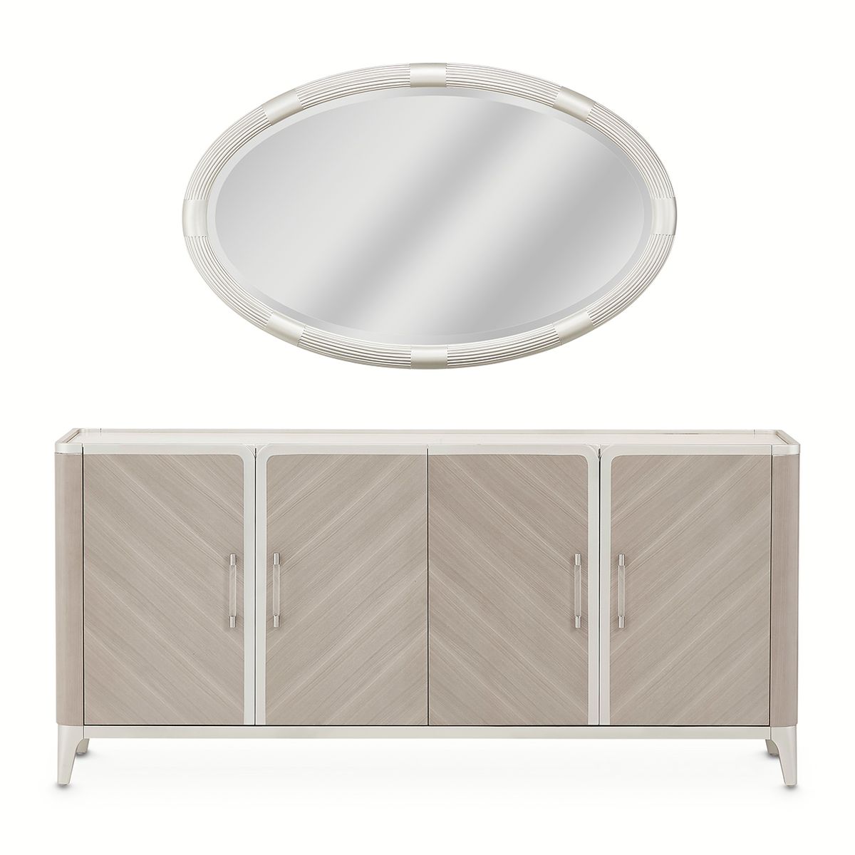 AICO Lanterna Sideboard in Silver Mist - Luxury Home Furniture (MI)