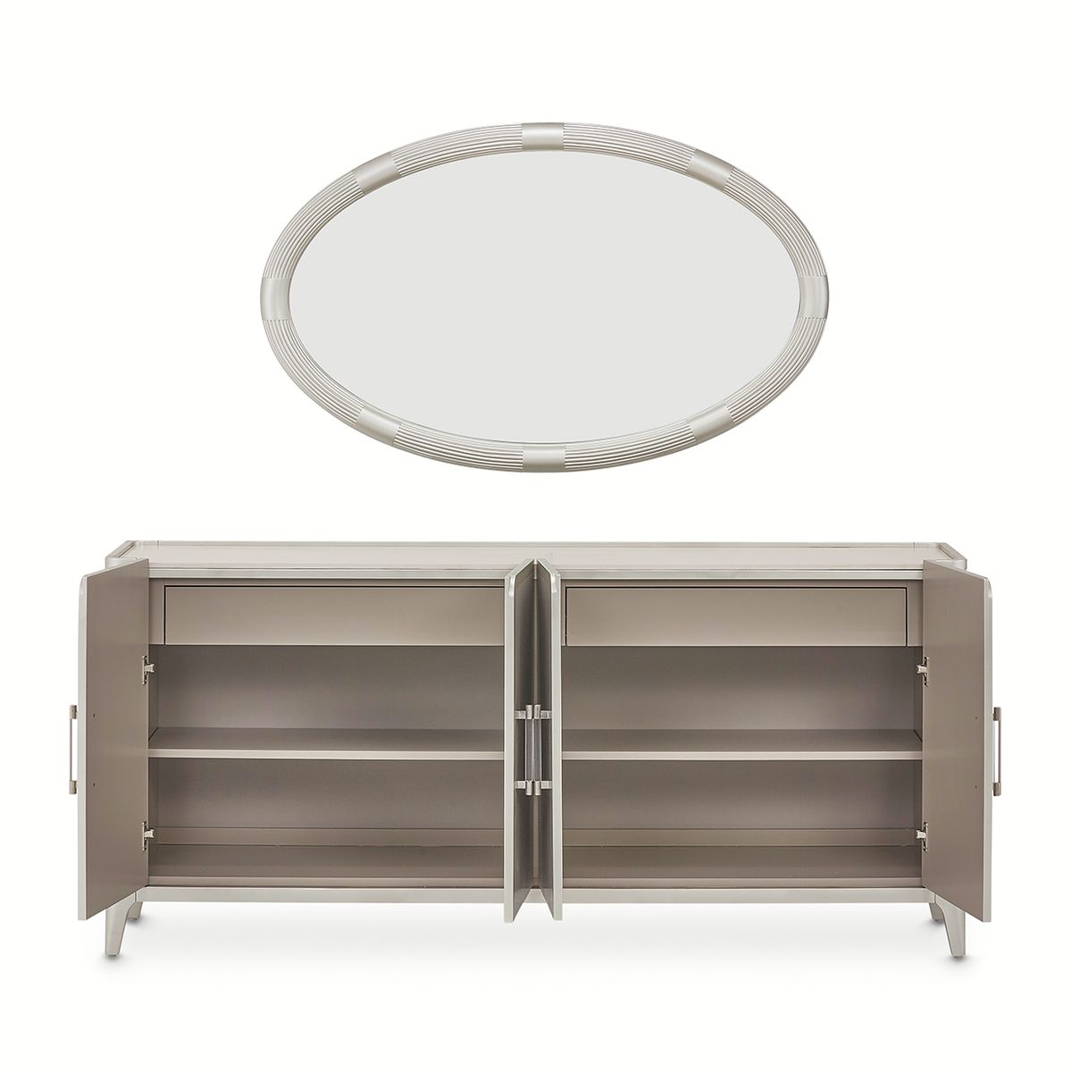 AICO Lanterna Sideboard in Silver Mist - Luxury Home Furniture (MI)