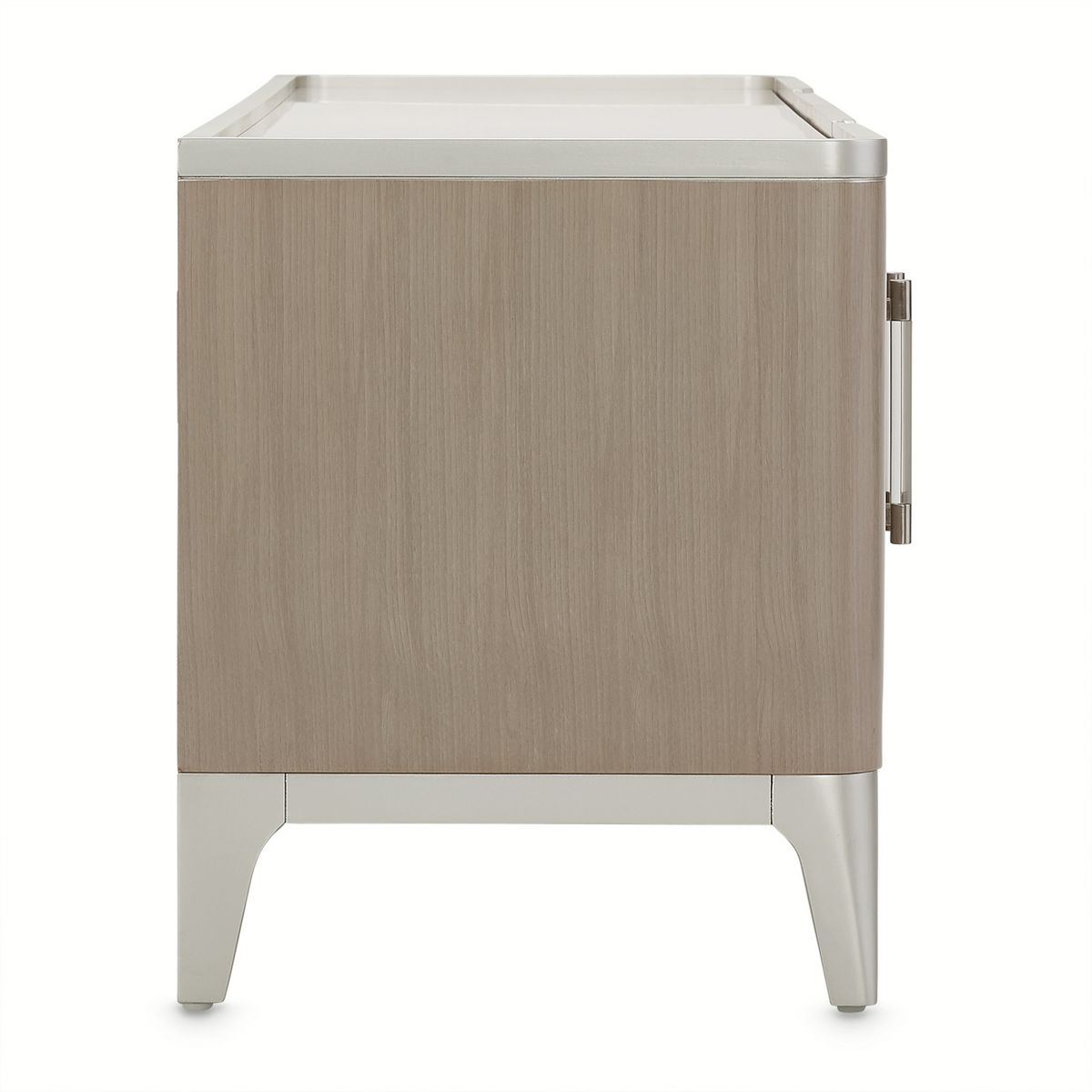 AICO Lanterna Media Cabinet in Silver Mist