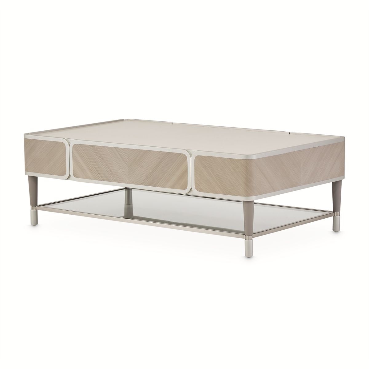 AICO Lanterna Cocktail Table in Silver Mist - Luxury Home Furniture (MI)
