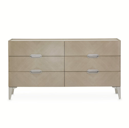 AICO Furniture Penthouse Dresser in Ash Gray - Luxury Home Furniture (MI)