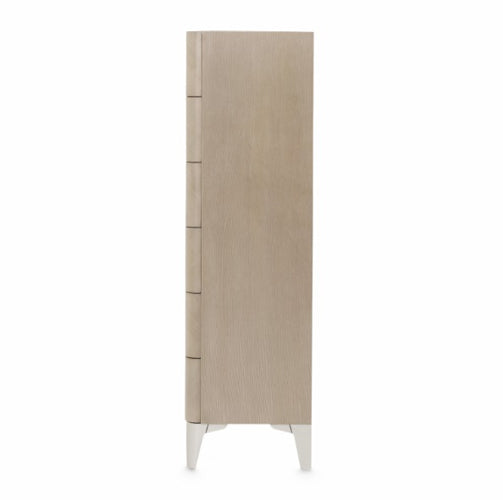 AICO Furniture Penthouse Vertical Storage Cabinet-Chest of Drawers in Ash Gray - Luxury Home Furniture (MI)