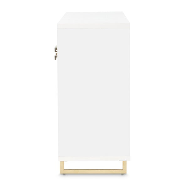 AICO Furniture Palm Gate Sideboard in Cloud White - Luxury Home Furniture (MI)