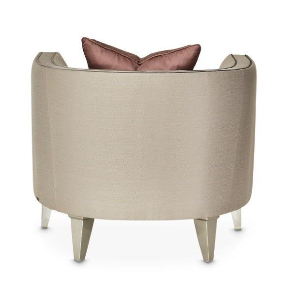 AICO Furniture Linea Matching Chair Metallic in Silver Mist - Luxury Home Furniture (MI)