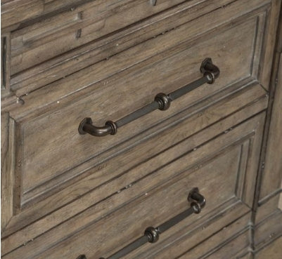 Liberty Furniture Town & Country 3 Drawer Nightstand w/ Charging Station in Dusty Taupe - Luxury Home Furniture (MI)