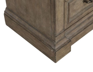 Liberty Furniture Town & Country 3 Drawer Nightstand w/ Charging Station in Dusty Taupe - Luxury Home Furniture (MI)