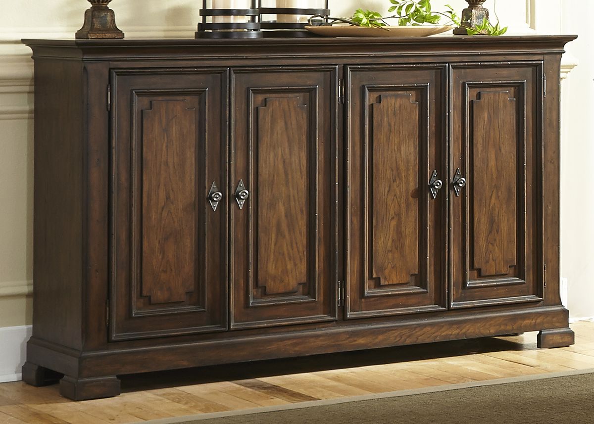 Liberty Furniture Armand Buffet in Antique Brownstone - Luxury Home Furniture (MI)