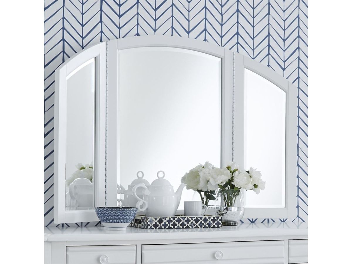 Liberty Furniture Summer House Vanity Mirror in Oyster White - Luxury Home Furniture (MI)