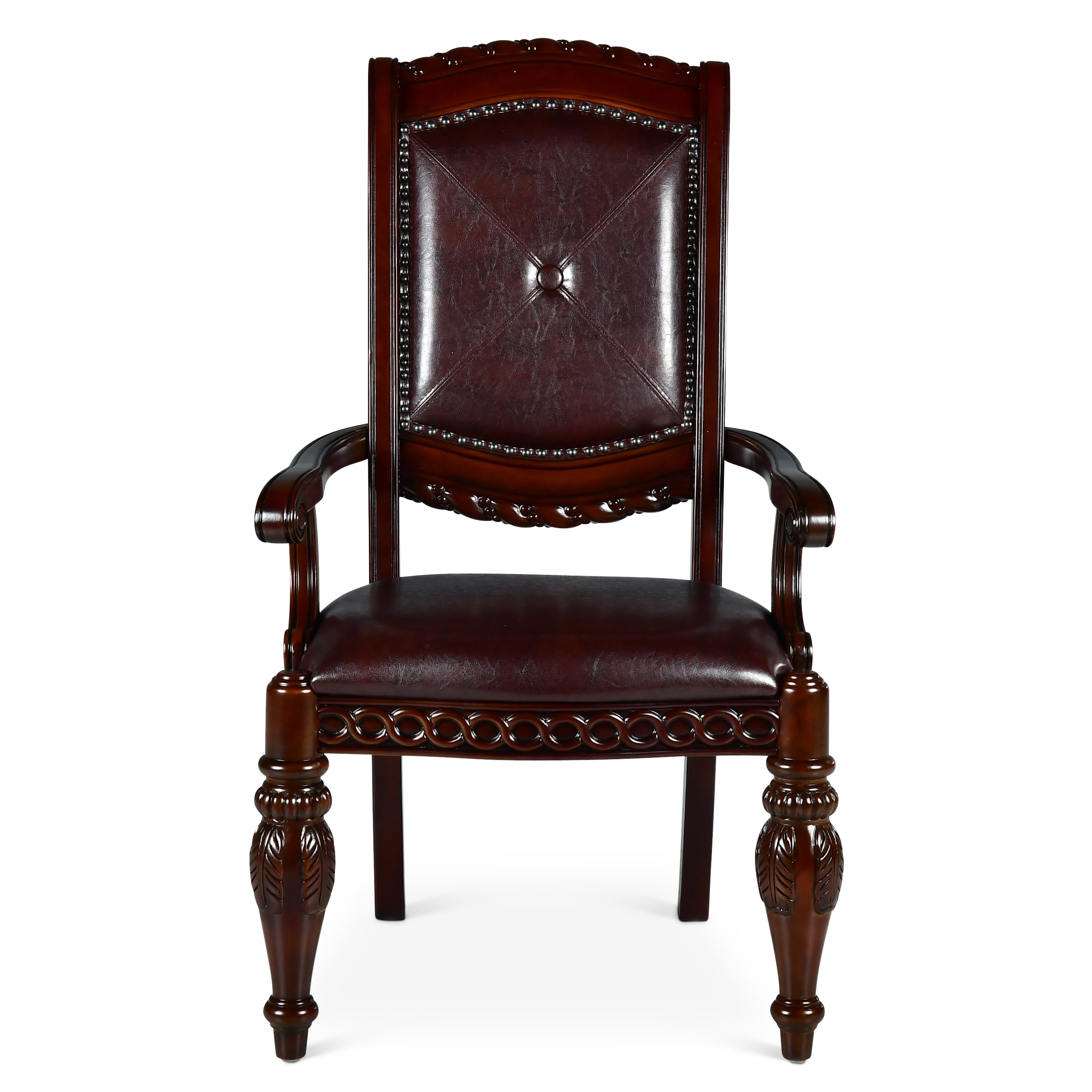 Steve Silver Antoinette Arm Chair (Set of 2) in Rich Cherry - Luxury Home Furniture (MI)