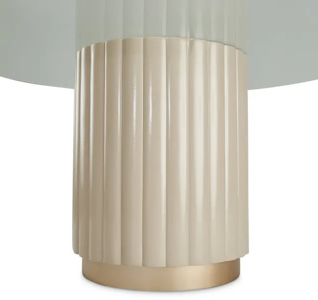 AICO Malibu Crest Round Dining Table in Chardonnay - Luxury Home Furniture (MI)