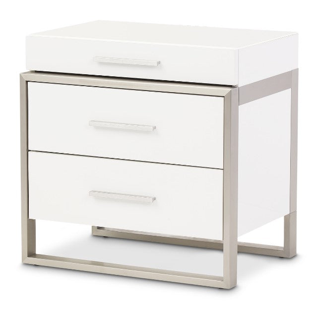AICO Marquee Nightstand in Cloud White - Luxury Home Furniture (MI)