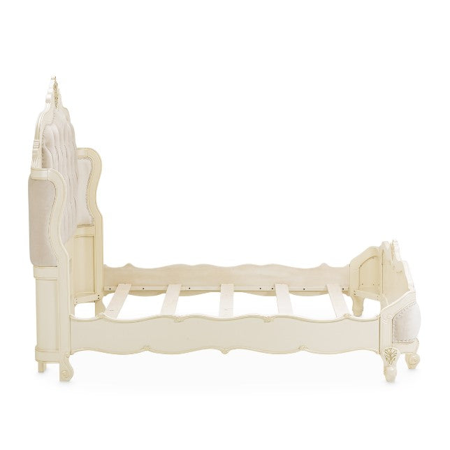 AICO Lavelle Cal King Wing Mansion Bed in Classic Pearl - Luxury Home Furniture (MI)