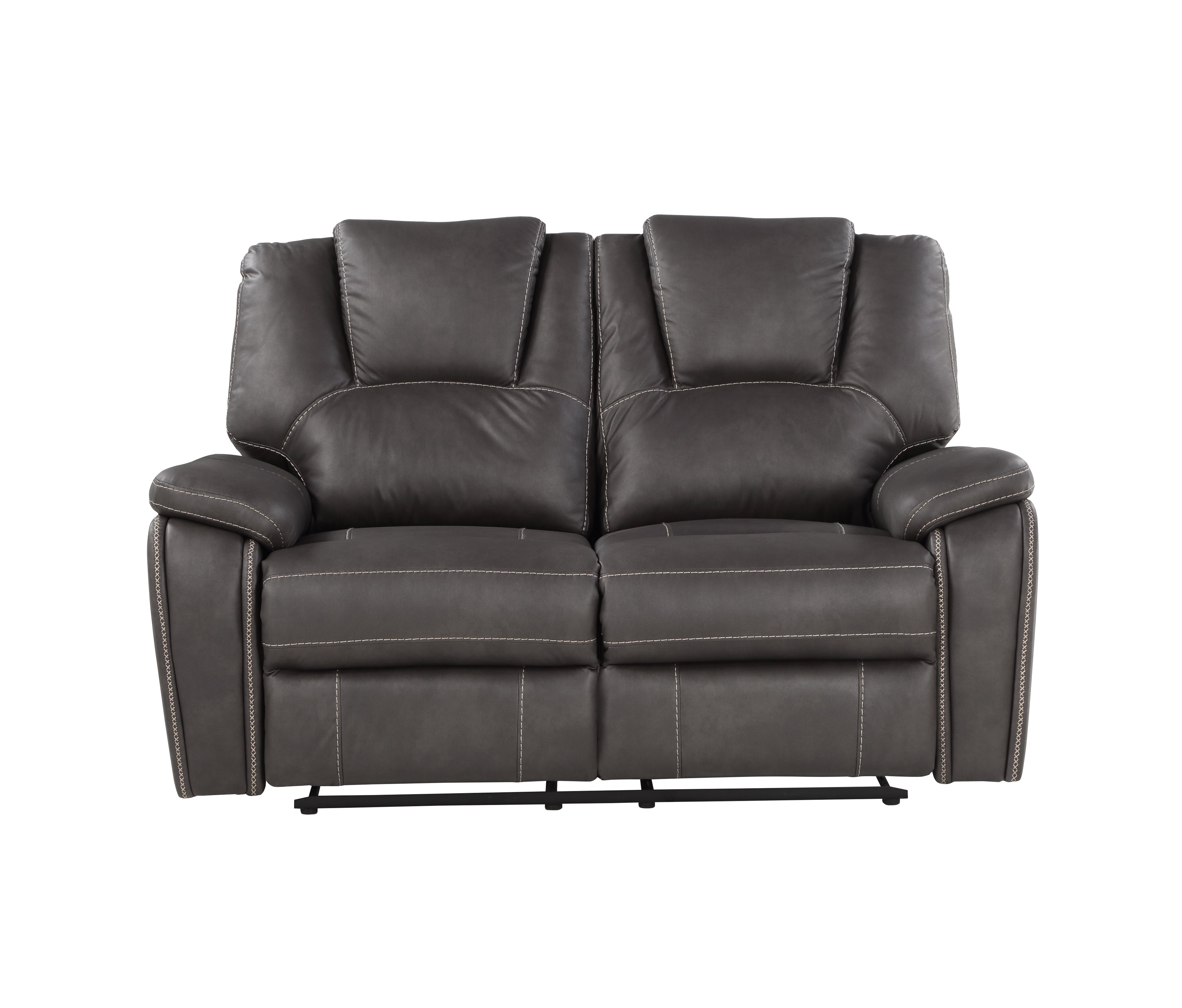 Steve Silver Katrine Manual Reclining Loveseat in Charcoal - Luxury Home Furniture (MI)