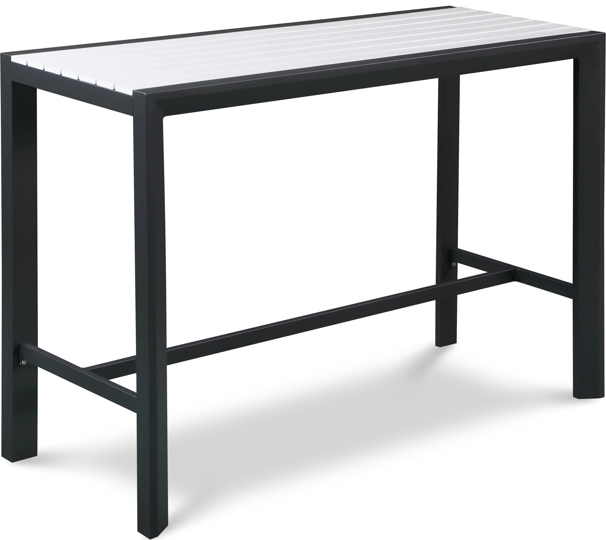 Nizuc White manufactured wood Outdoor Patio Aluminum Rectangle Bar Table