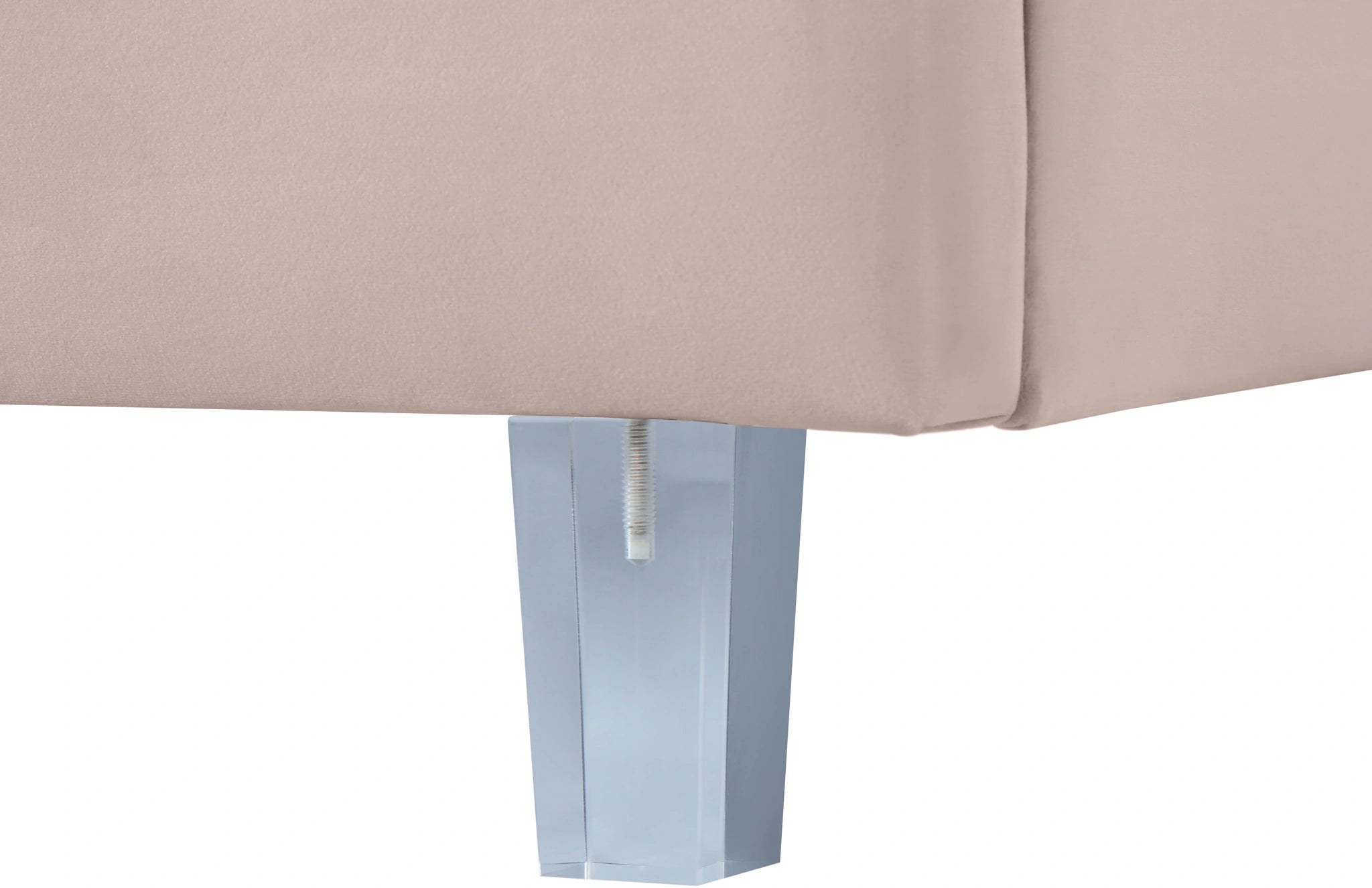Rainbow Pink Velvet Queen Bed