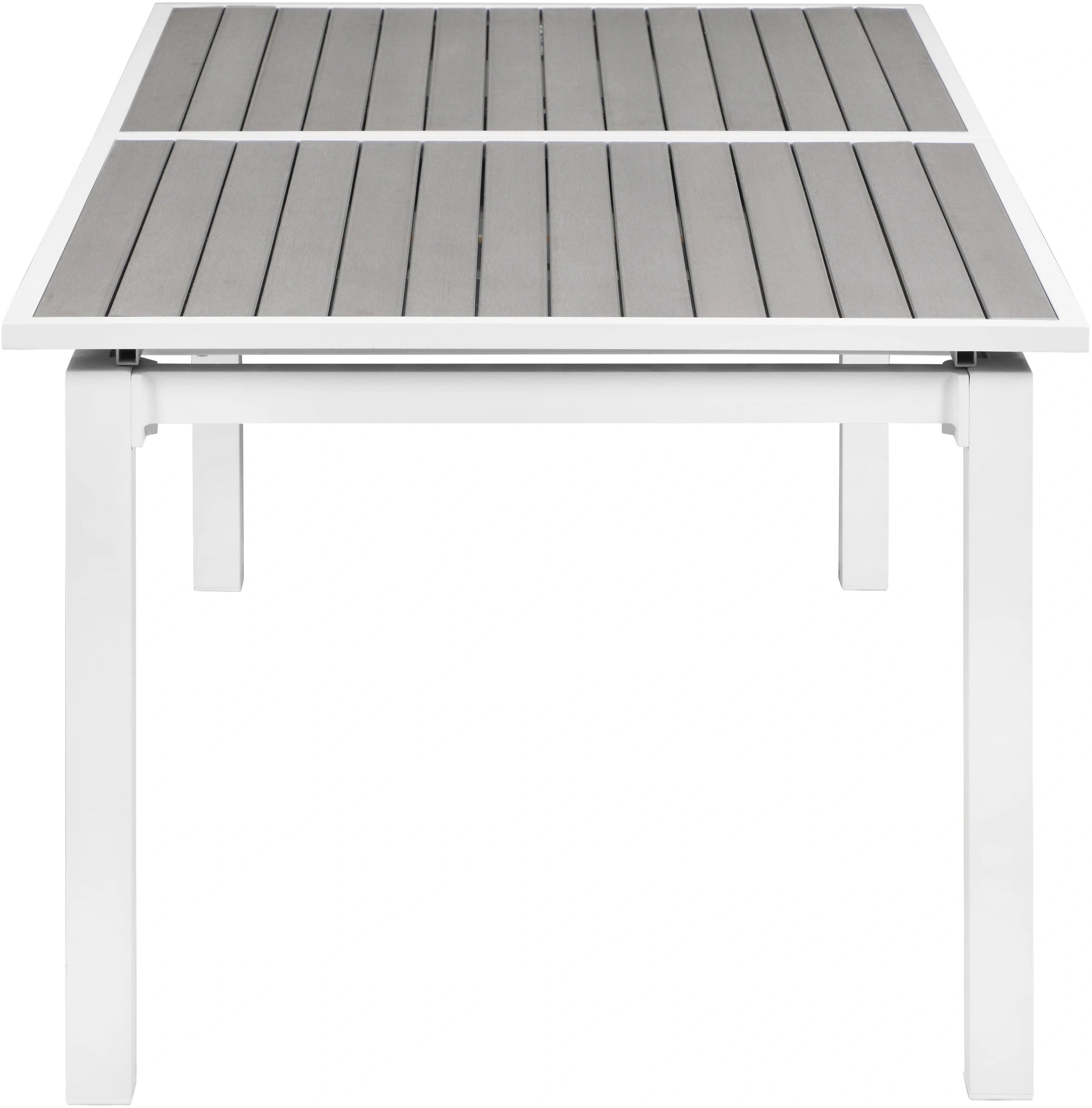 Nizuc Grey manufactured wood Outdoor Patio Extendable Aluminum Dining Table