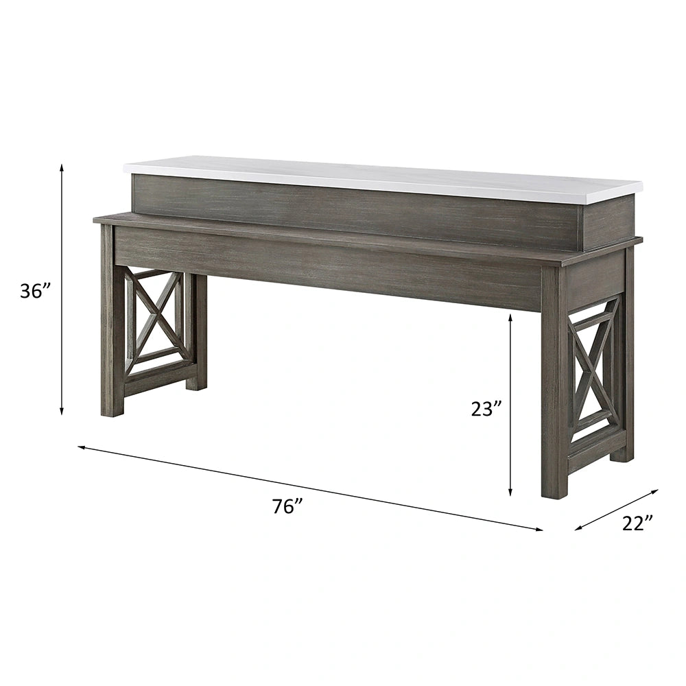 4Pc Pack Counter Height Table Set w/USB