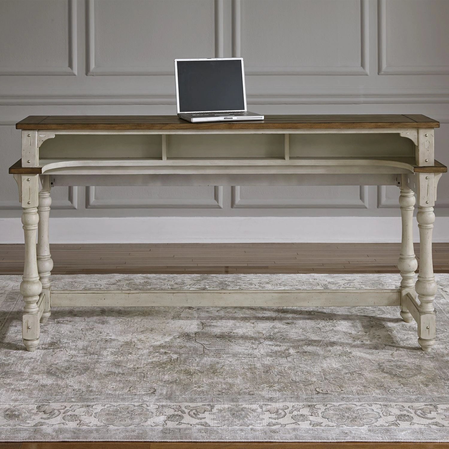 Morgan Creek Console Bar Table in Antique White image