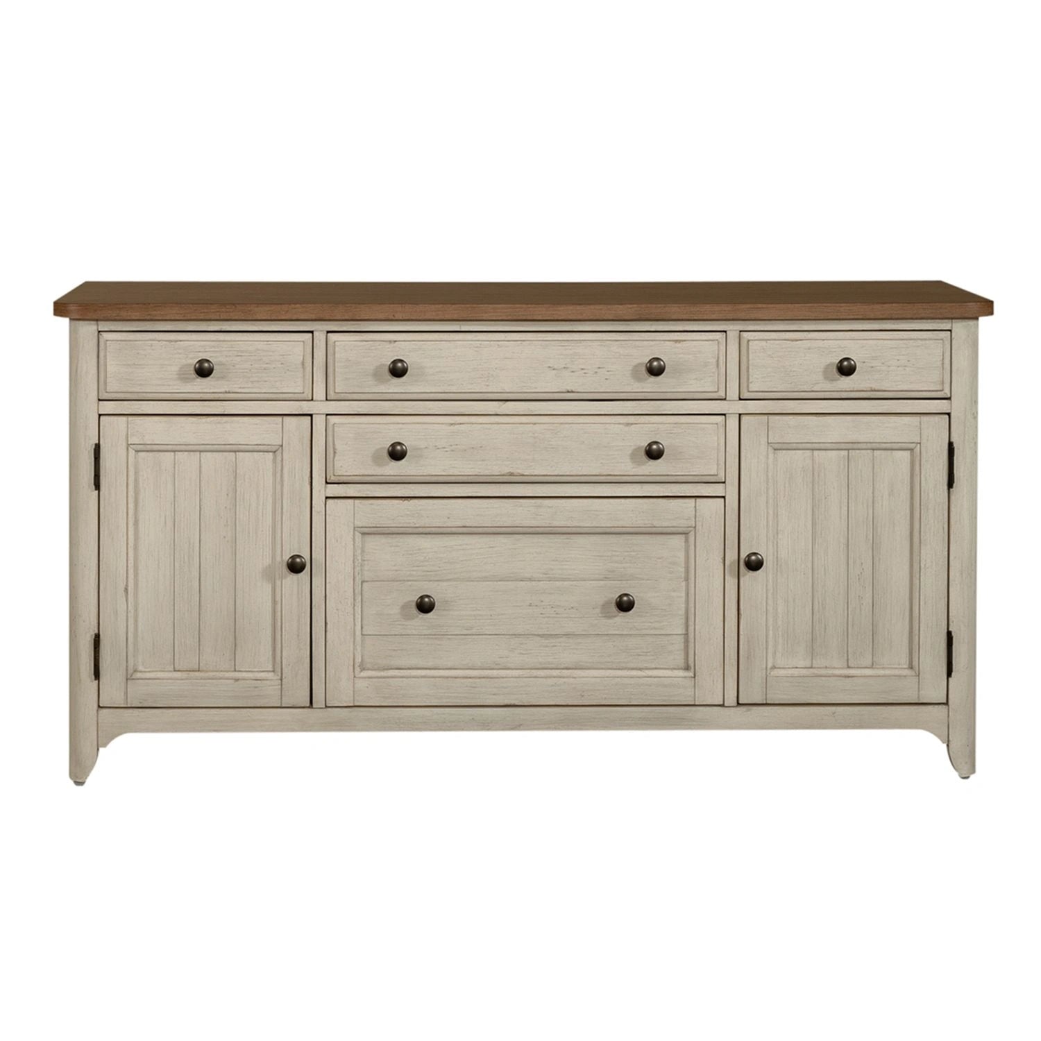 Farmhouse Reimagined Door Credenza in Antique White image