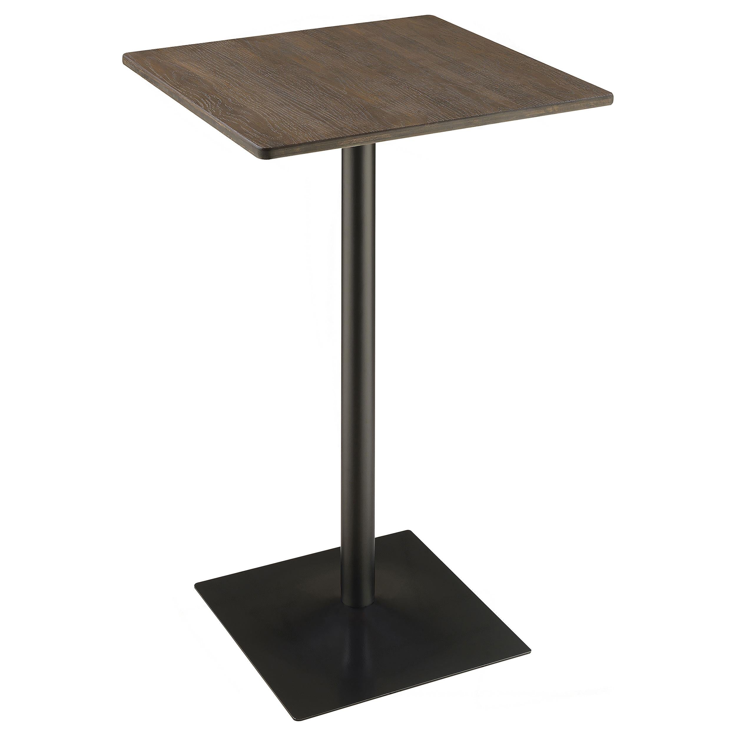 Cavalier 3-piece Square Bar Table Set Dark Elm and Black - Luxury Home Furniture (MI)