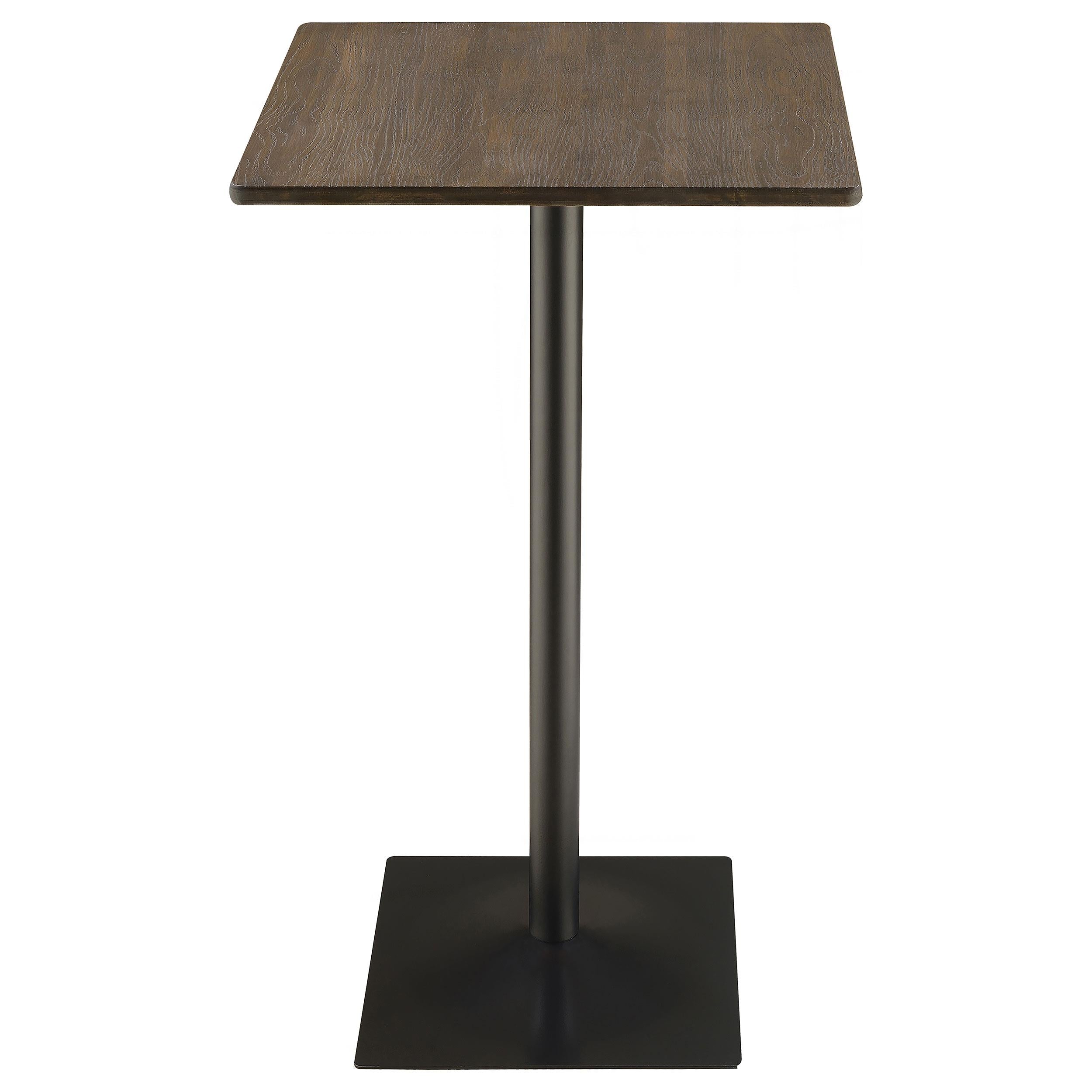 Cavalier 3-piece Square Bar Table Set Dark Elm and Black - Luxury Home Furniture (MI)