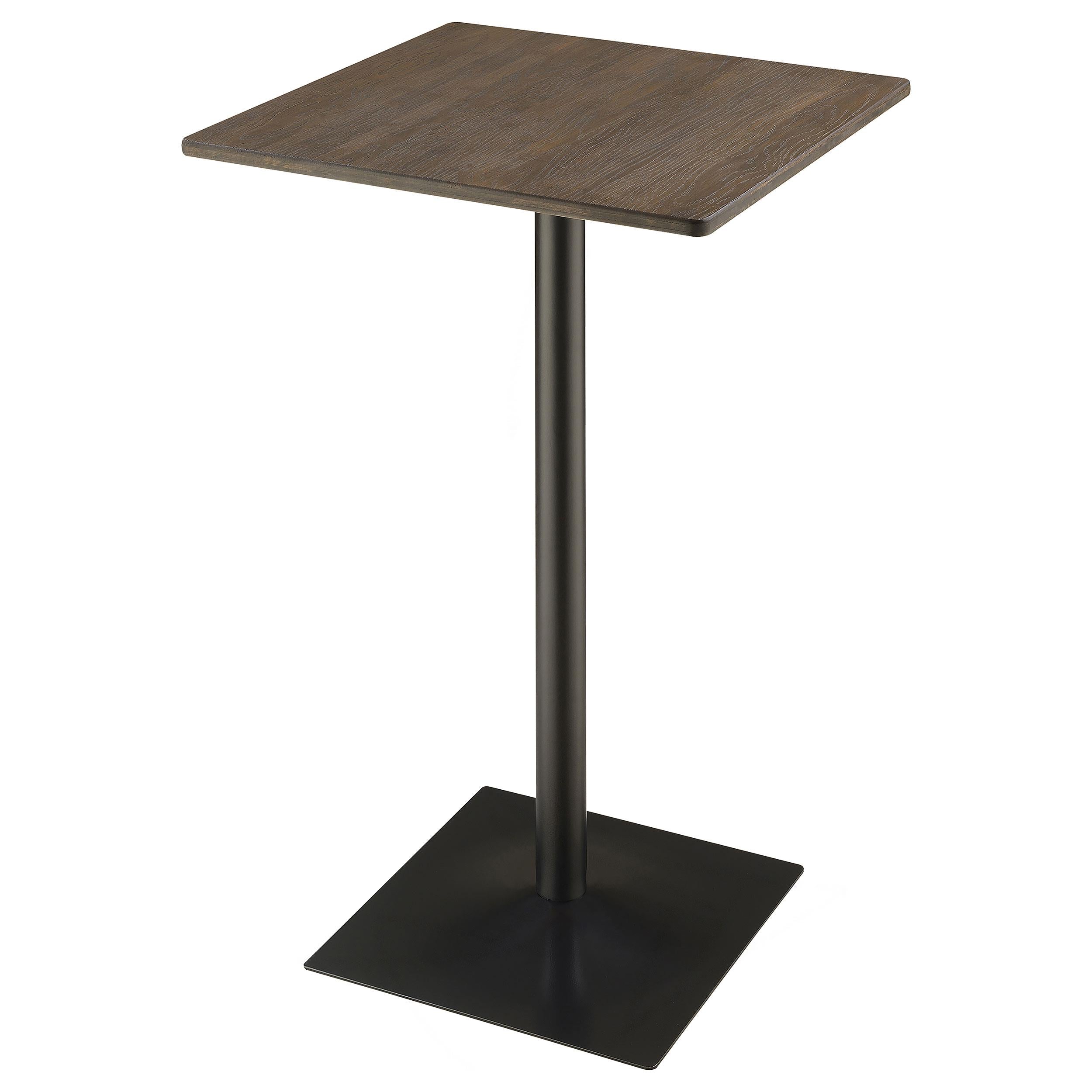 Cavalier 3-piece Square Bar Table Set Dark Elm and Black - Luxury Home Furniture (MI)