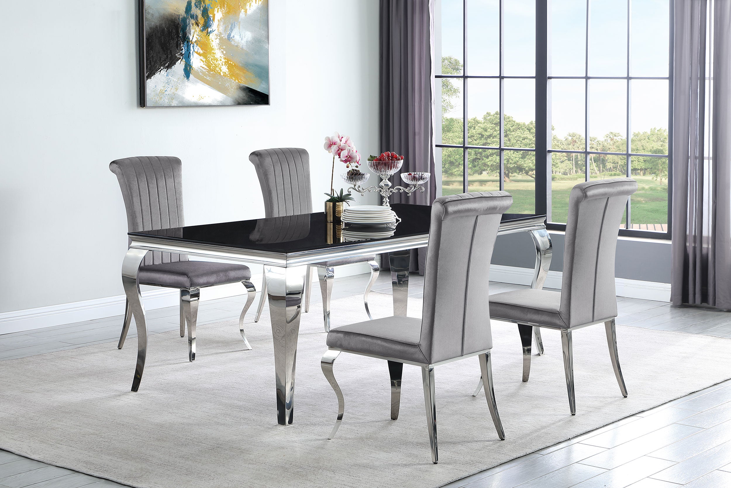 Carone 5-piece 81" Rectangular Dining Set - Luxury Home Furniture (MI)