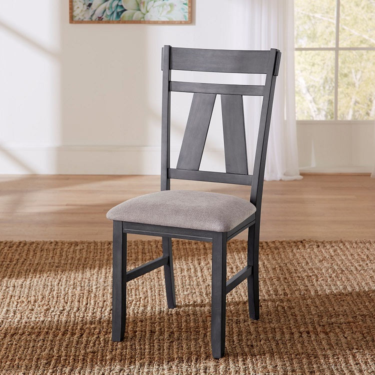 Liberty Furniture Lawson Splat Back Side Chair (Set of 2) in Weathered Gray - Luxury Home Furniture (MI)