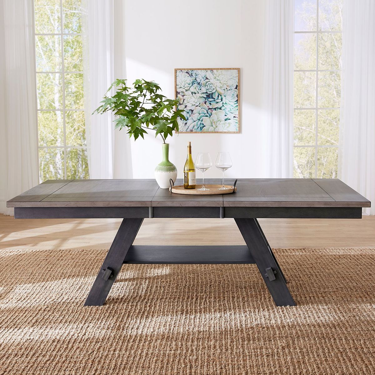 Liberty Furniture Lawson Pedestal Table in Weathered Gray 116GY-P4090 - Luxury Home Furniture (MI)