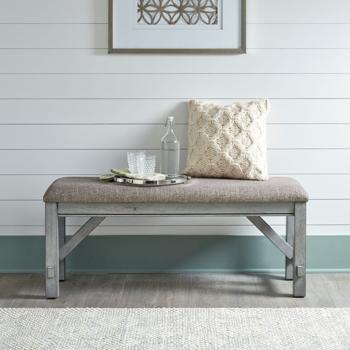 Liberty Furniture Newport Dining Bench in Smokey Grey - Luxury Home Furniture (MI)