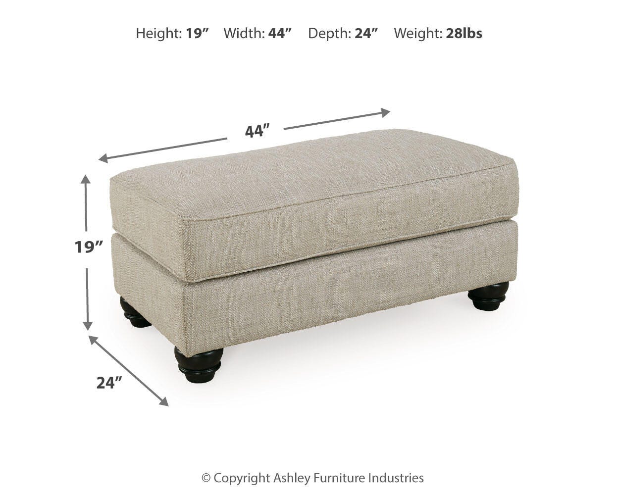 Asanti Ottoman - Luxury Home Furniture (MI)
