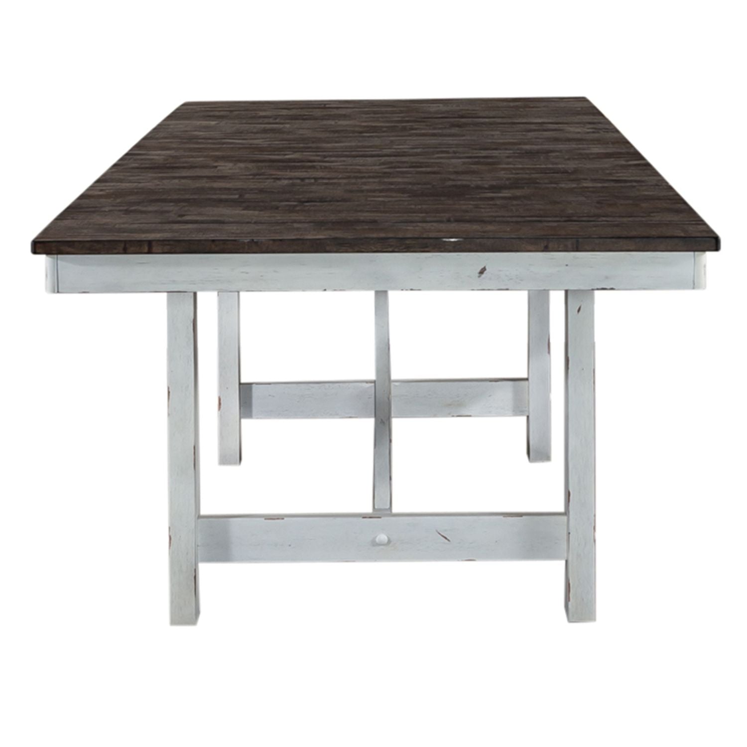Farmhouse Trestle Table in White - Luxury Home Furniture (MI)