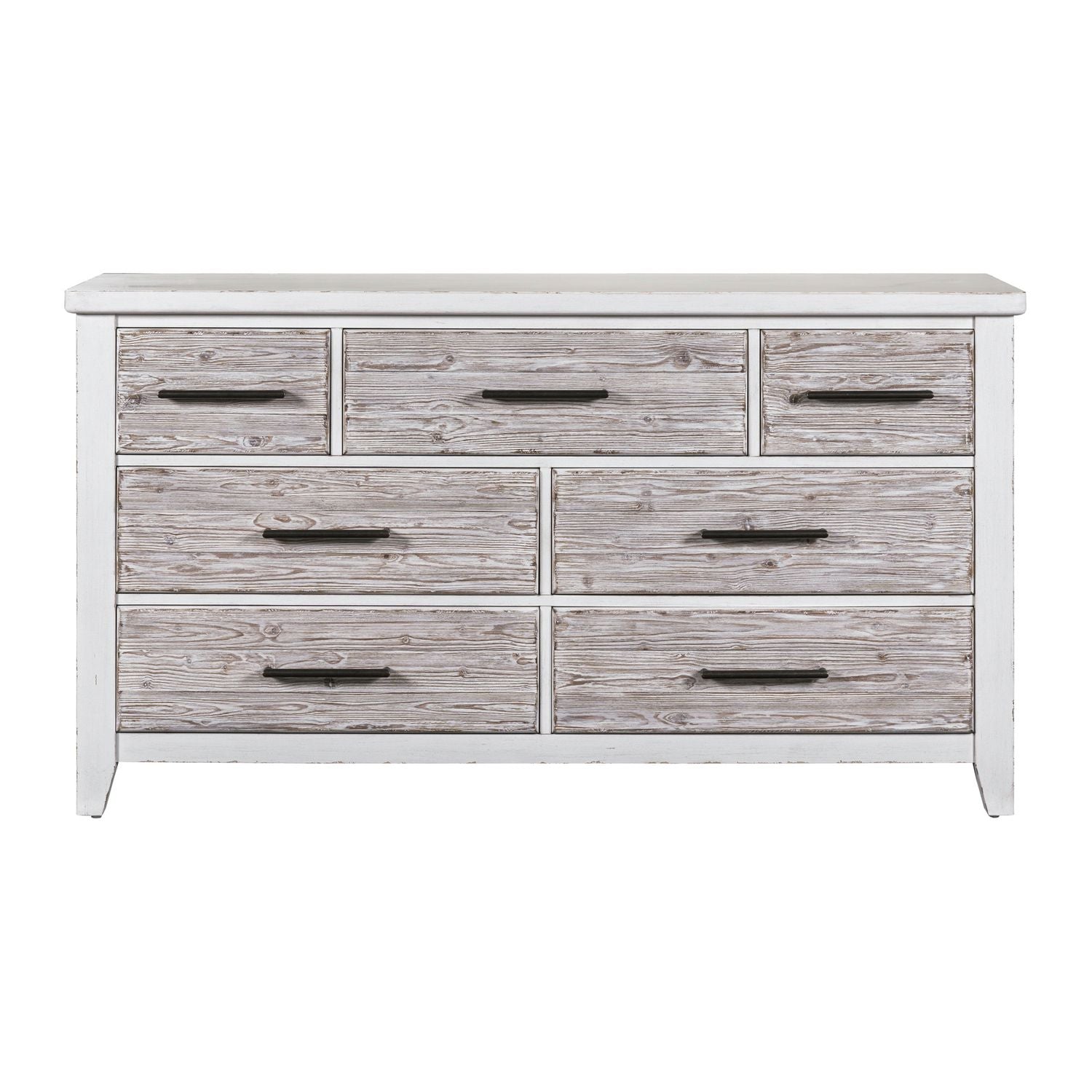 Backroads Dresser in Weathered White/Parchment Brown - Luxury Home Furniture (MI)