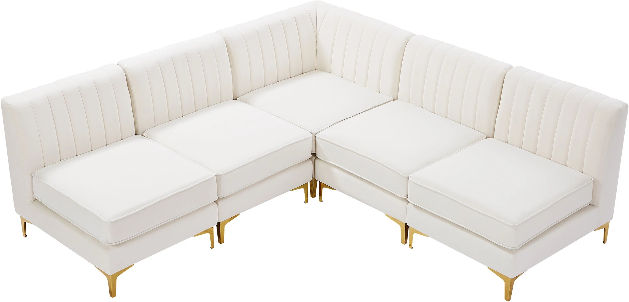 Alina Cream Velvet Modular Sectional