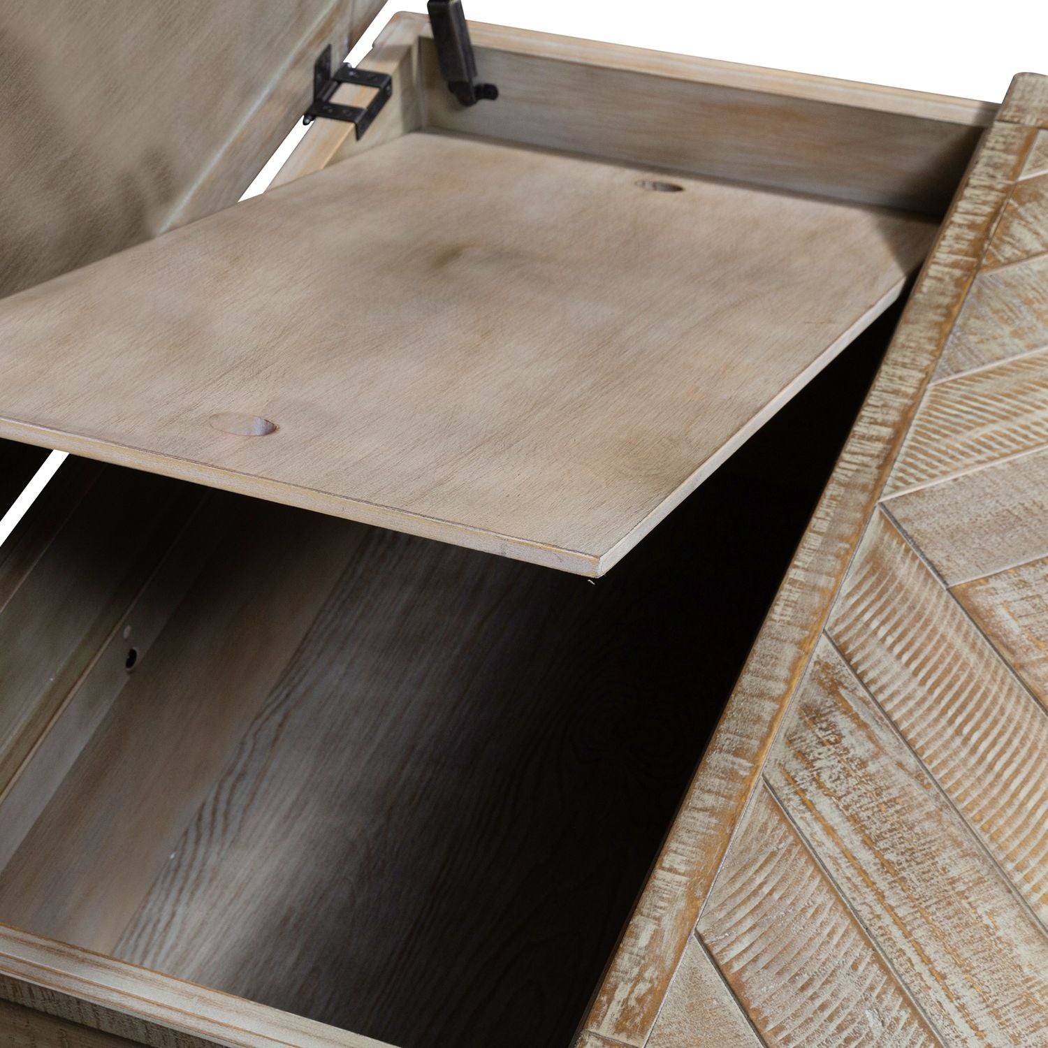 Parkland Falls Square Lift Top Cocktail Table in Weathered Taupe - Luxury Home Furniture (MI)