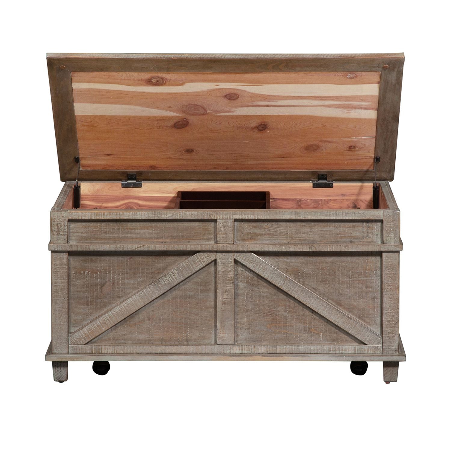 Parkland Falls Storage Trunk in Weathered Taupe - Luxury Home Furniture (MI)