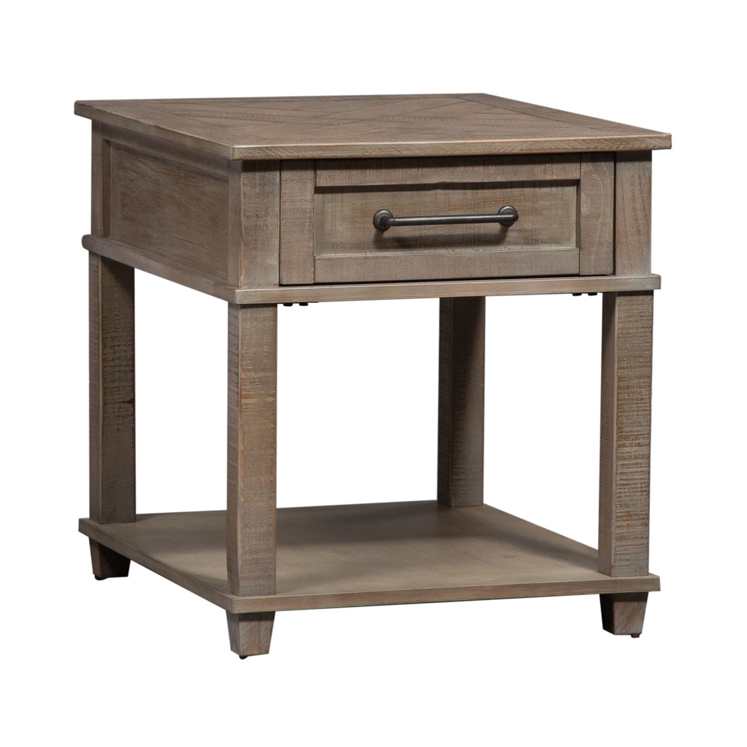 Parkland Falls Rectangular End Table in Weathered Taupe - Luxury Home Furniture (MI)