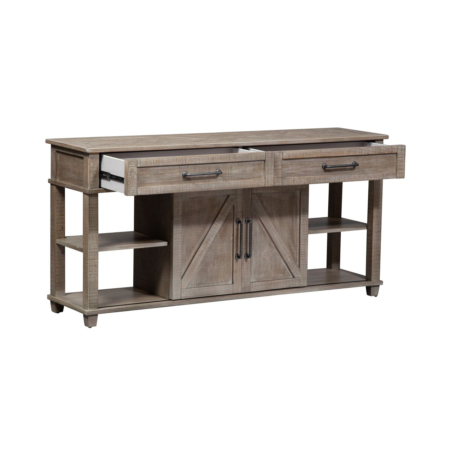 Parkland Falls Sofa Table in Weathered Taupe - Luxury Home Furniture (MI)