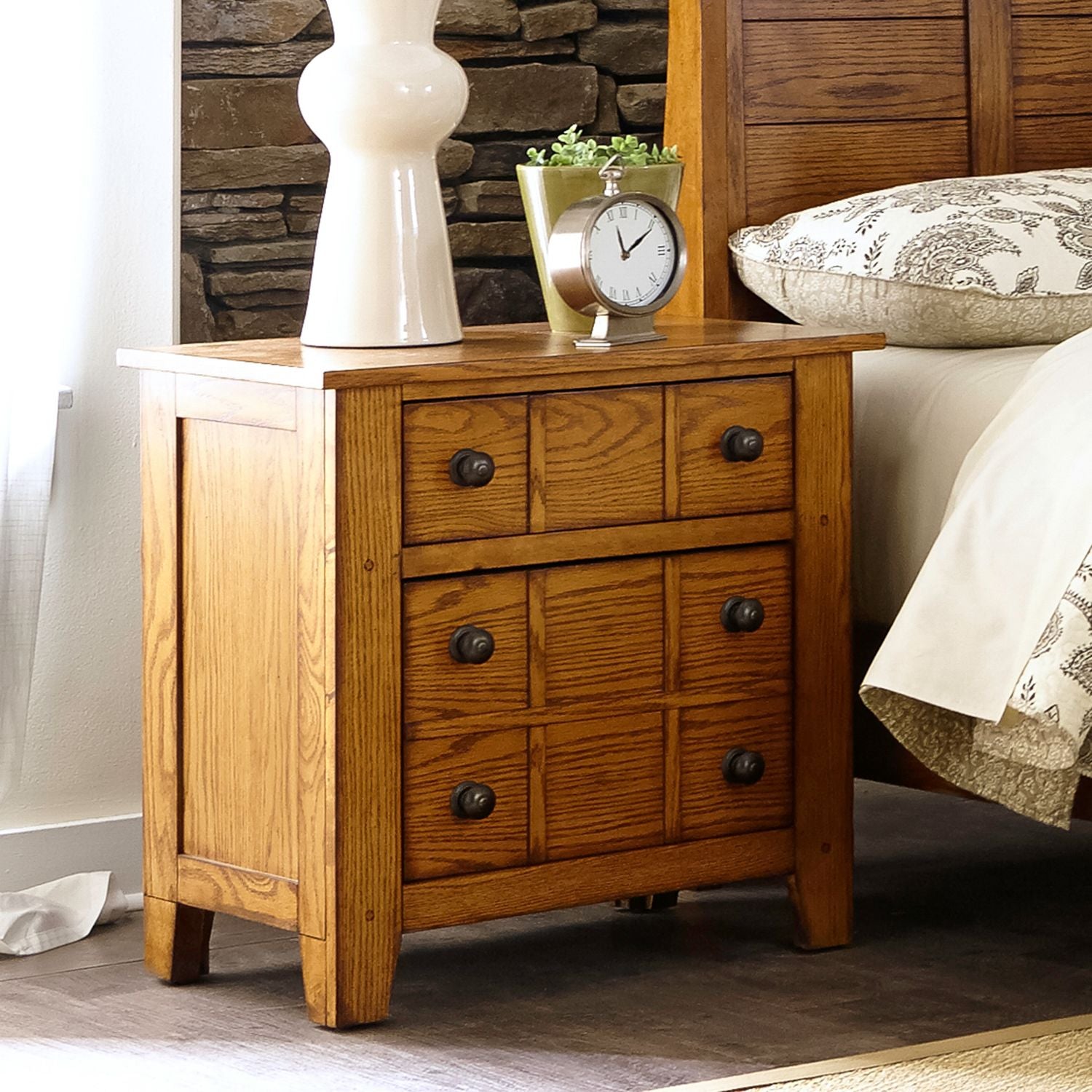 Grandpa's Cabin Nightstand in Age Oak image