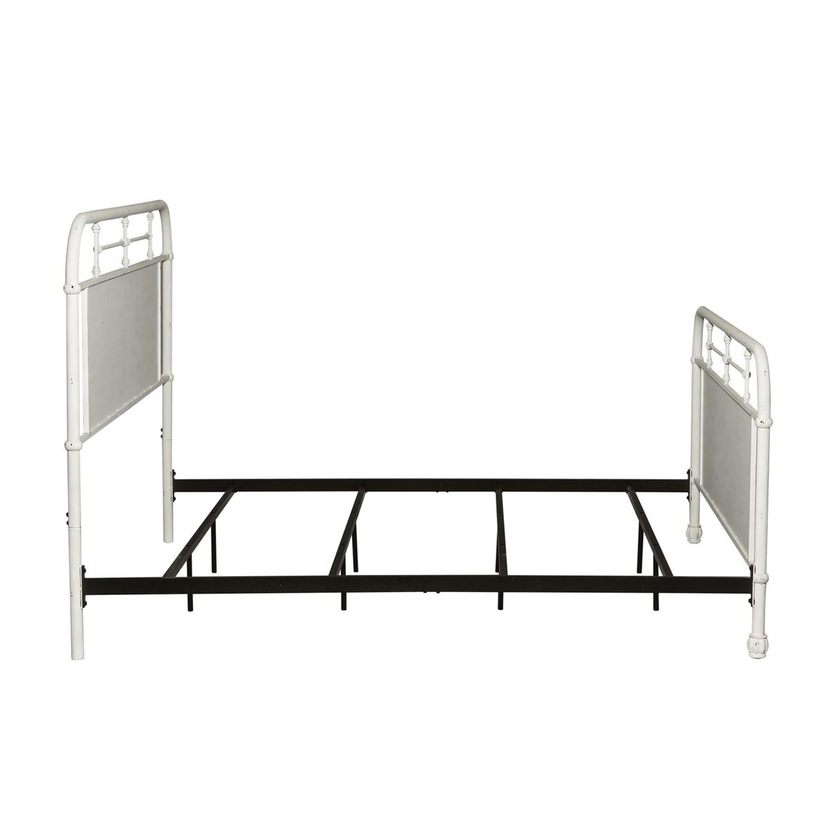 Liberty Furniture Vintage Series King Metal Bed in Antique White - Luxury Home Furniture (MI)