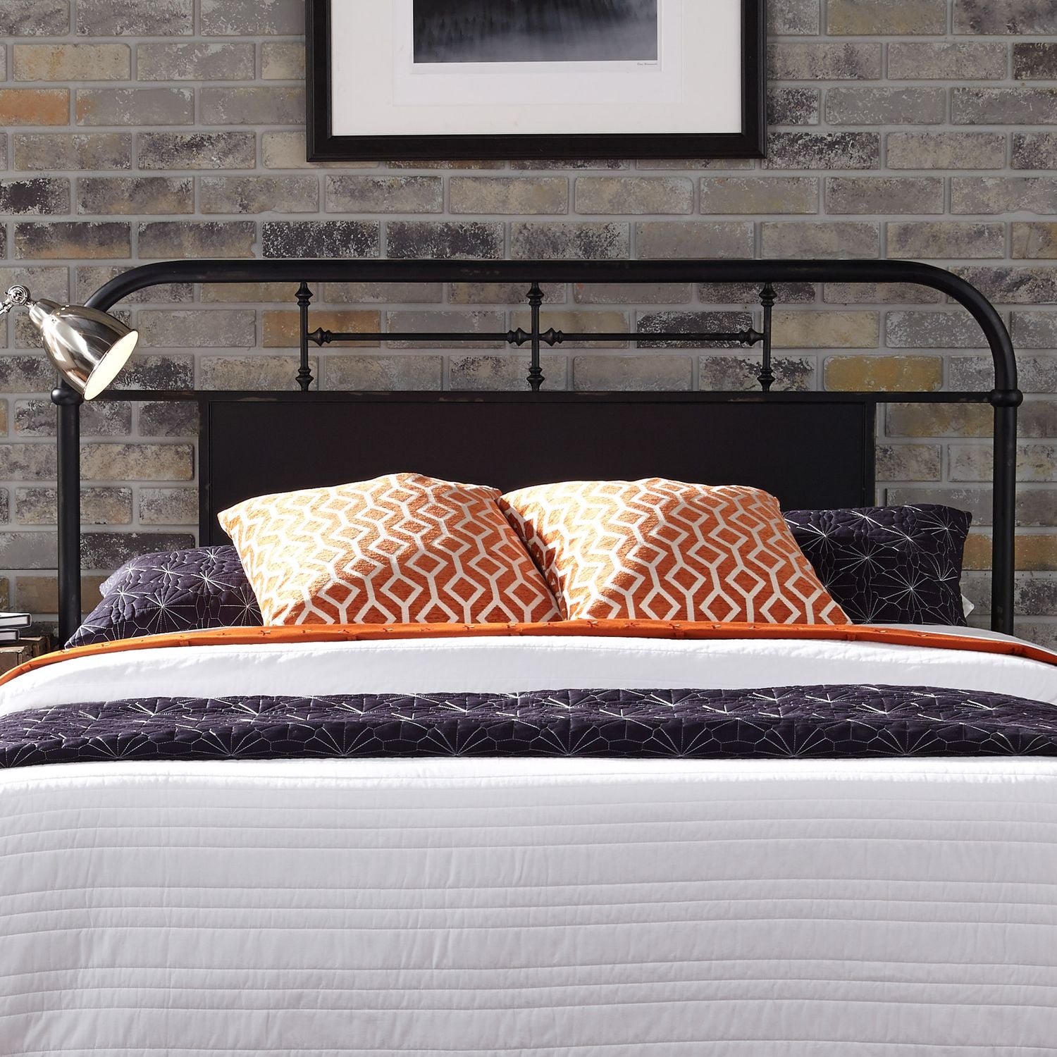 Vintage Series King Metal Bed in Black - Luxury Home Furniture (MI)