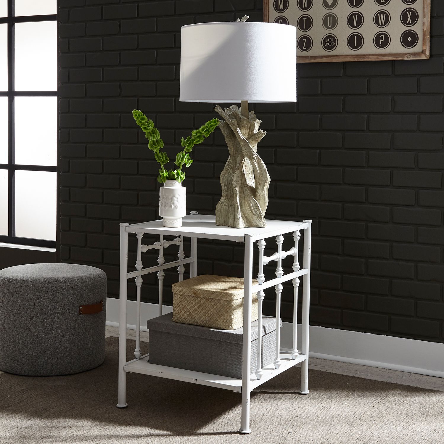 Vintage Series Open Nightstand in Antique White image