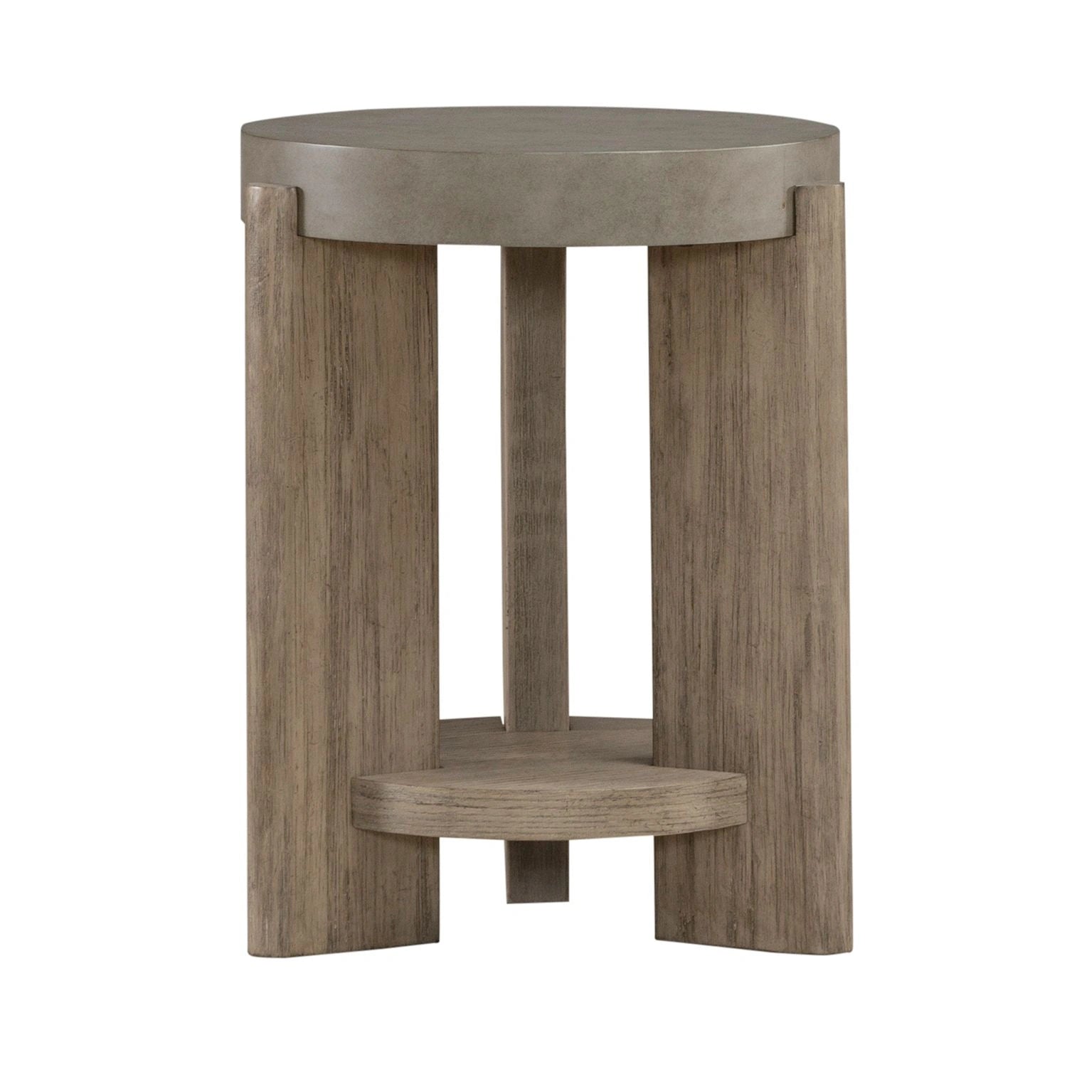 Affinity Chairside Table in Dusty Taupe with Concrete Top image