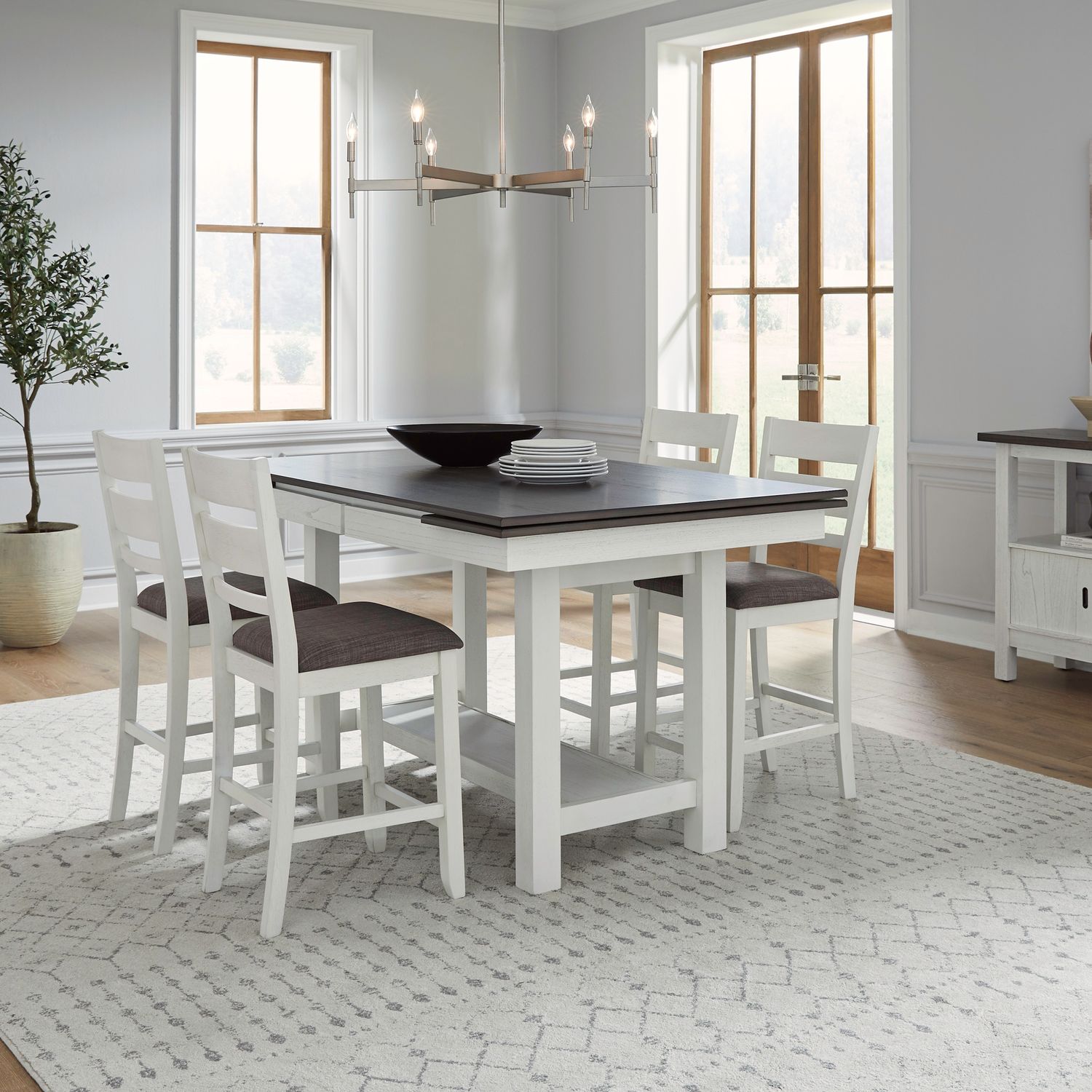Brook Bay Opt 5 Piece Gathering Trestle Table image