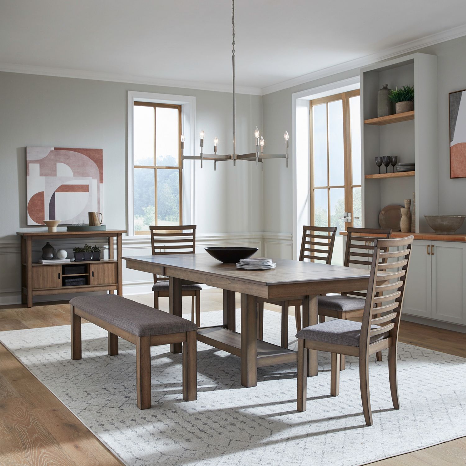 Brook Bay 6 Piece Trestle Table Set image